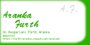 aranka furth business card
